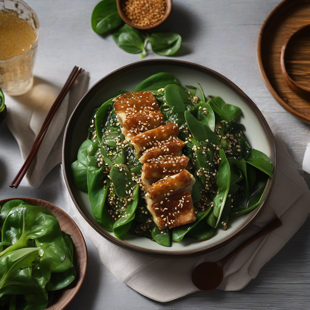 Spinach with Sesame Miso Sauce