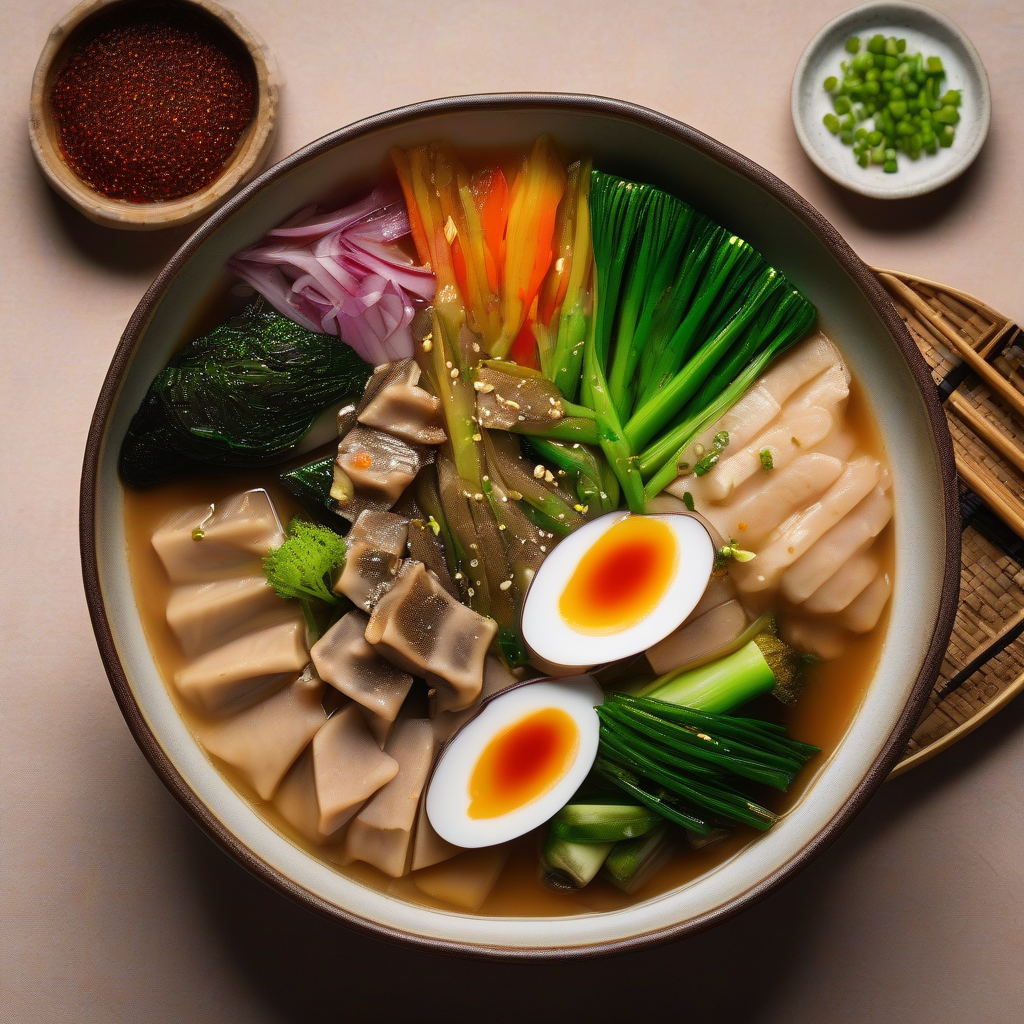 Steamed Vegetables with Miso Sesame Sauce (Mushi Nabe)