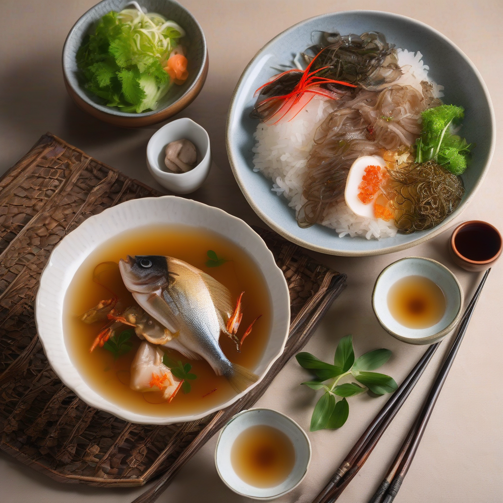 Tai Meshi dengan Sisa Ikan Laut Panggang