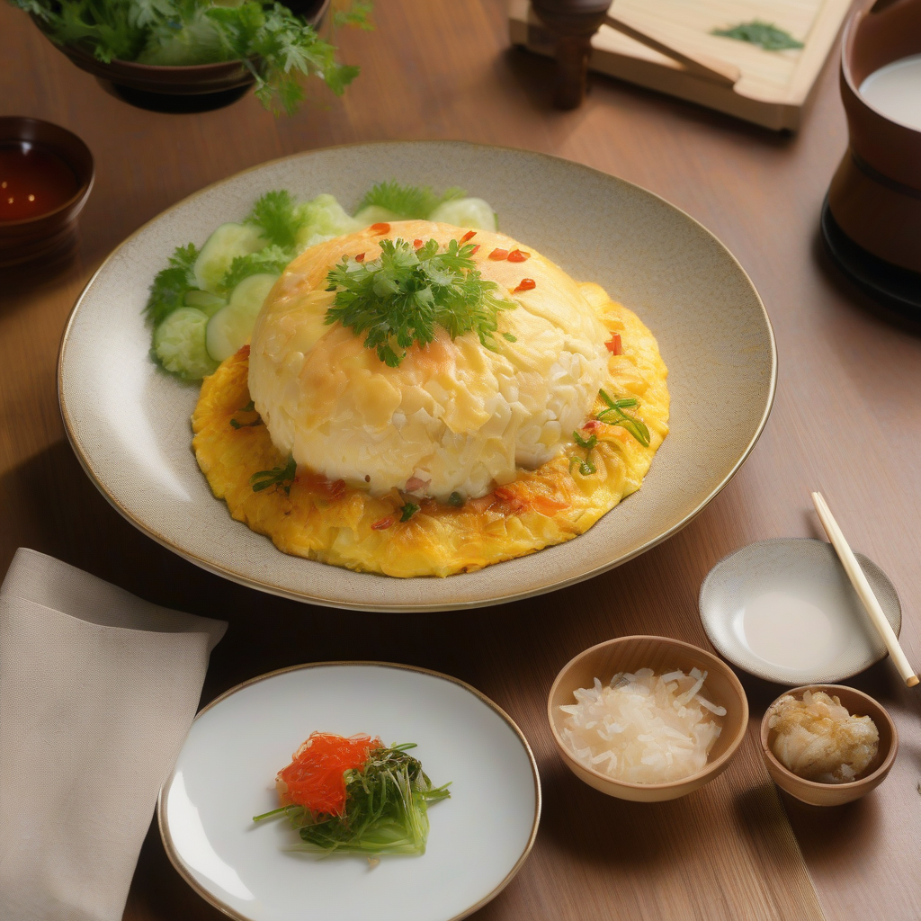 Tenshinhan (Crab Omelette Over Rice)