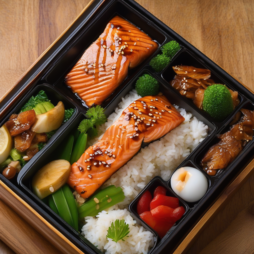 Teriyaki Salmon Bento