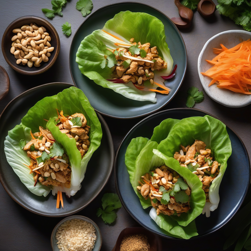 Thai Chicken Lettuce Wraps