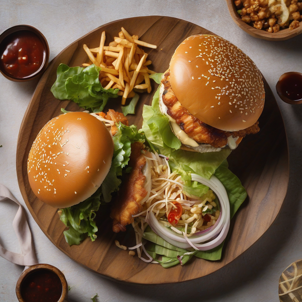 Tofu and Chicken Burger