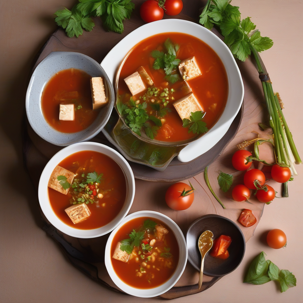 Tomato and Tofu Miso Soup
