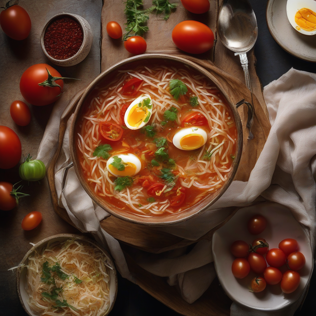 Tomato Egg Vermicelli Soup
