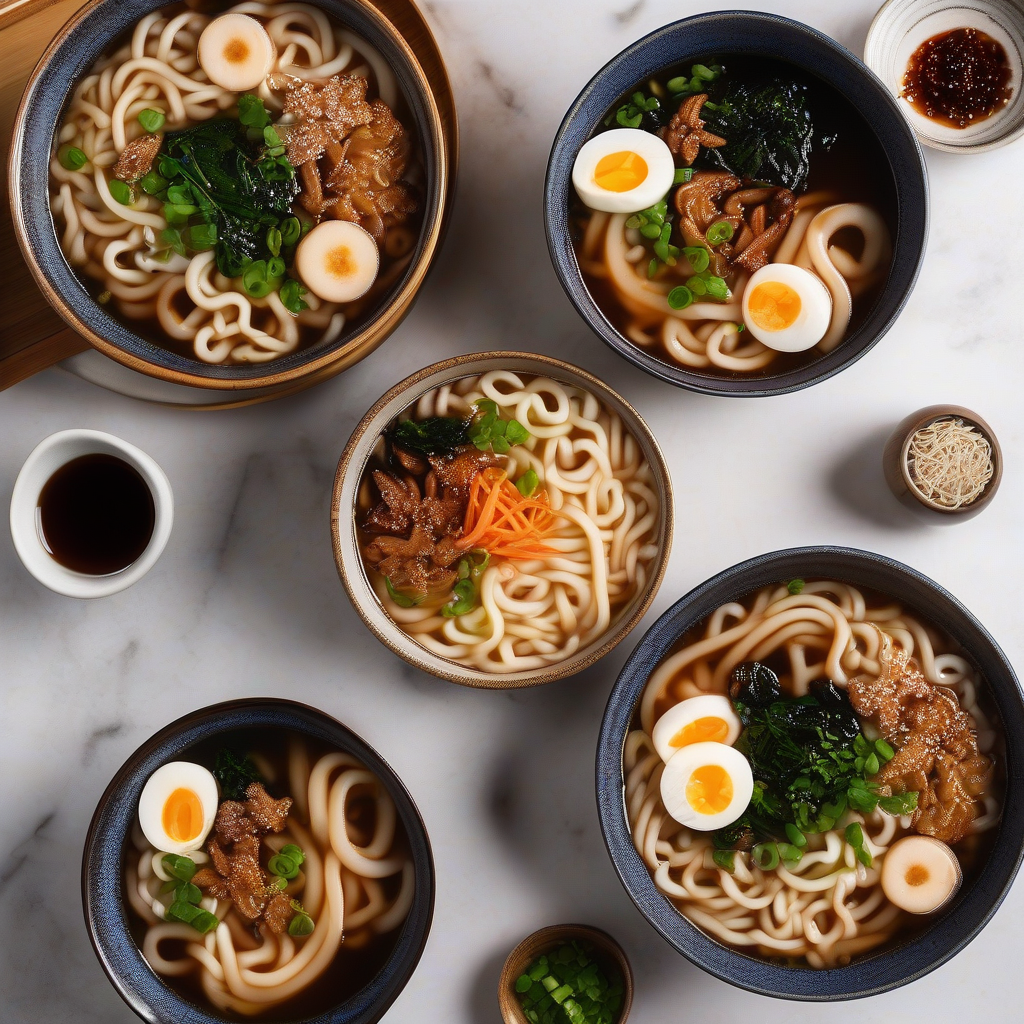 Udon Noodle Soup with Toasted Mochi (Chikara Udon)