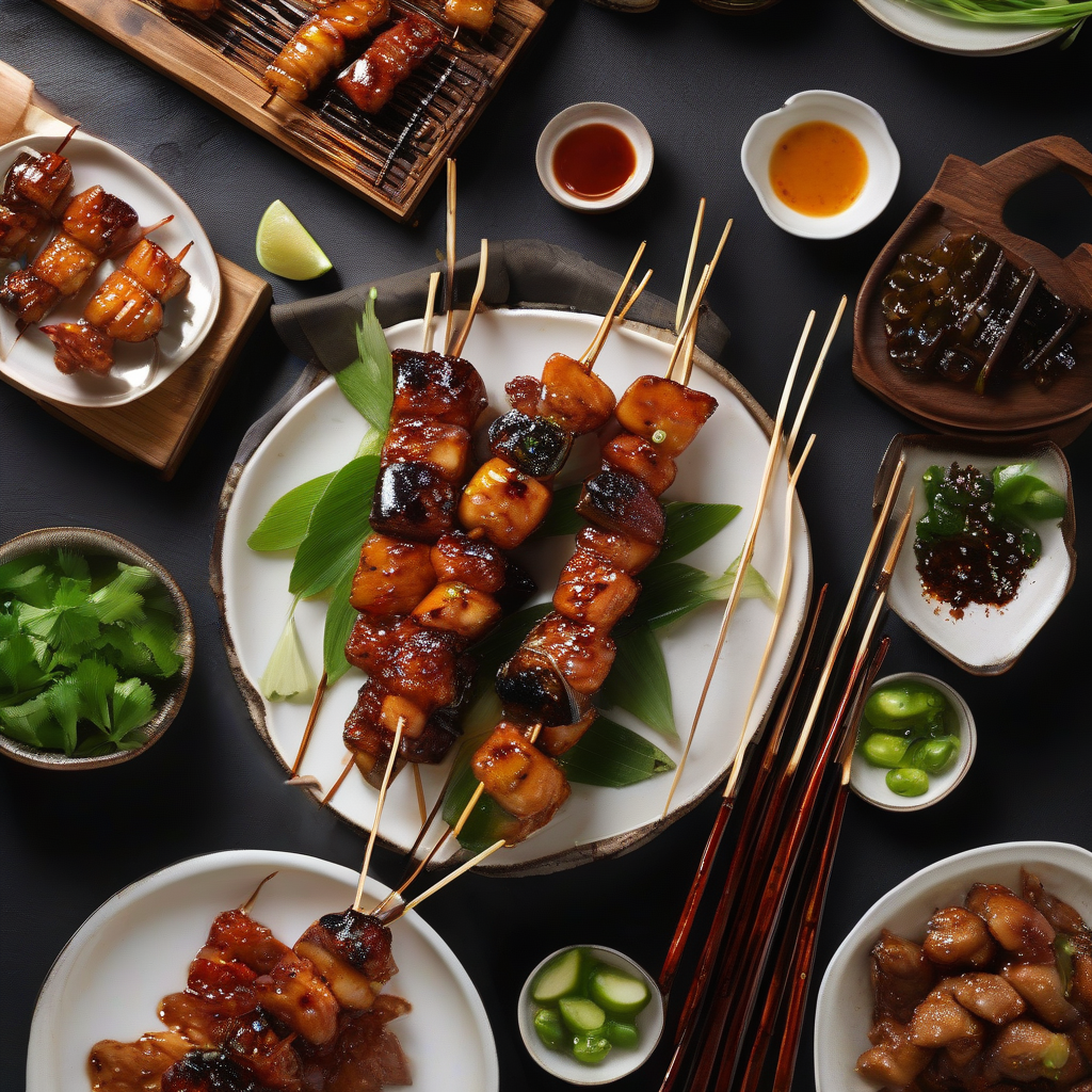 Yakitori-Style Grilled Vegetable (Homemade Yakitori Sauce)